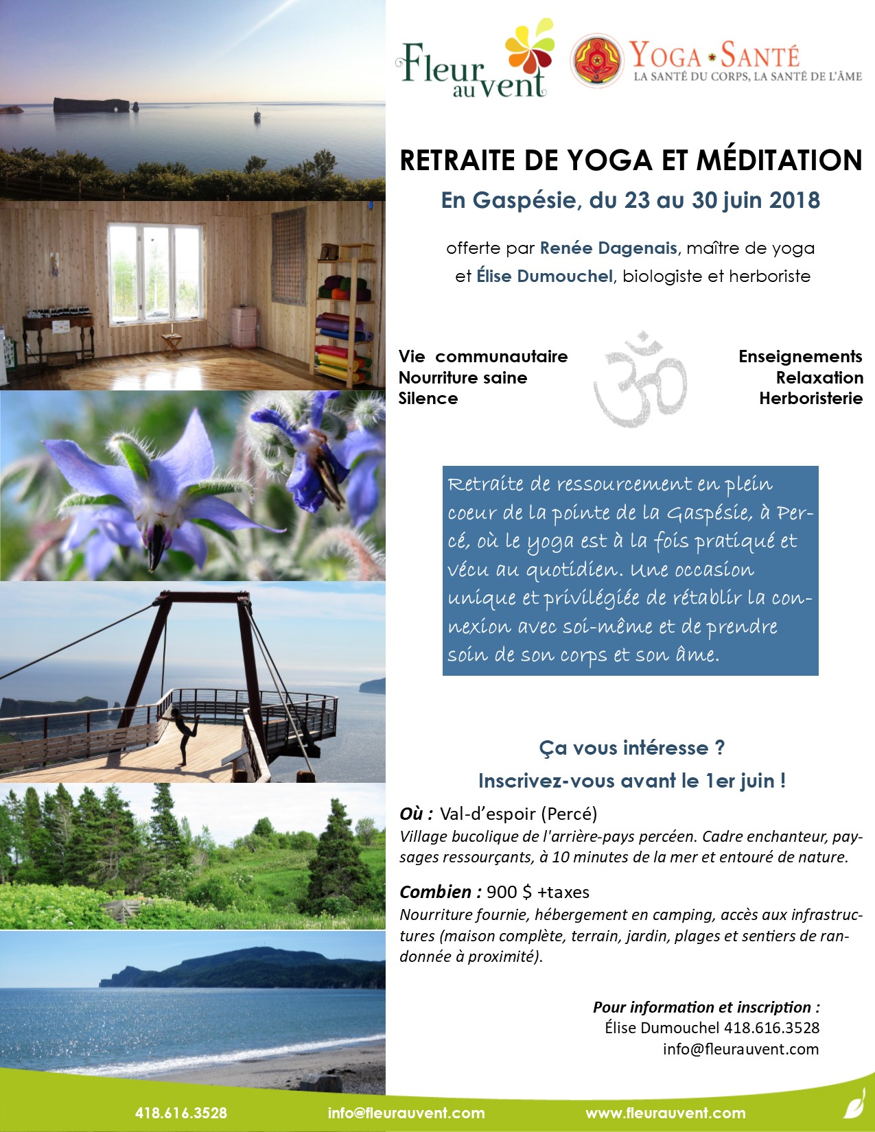 Retraite de yoga et méditation en Gaspésie